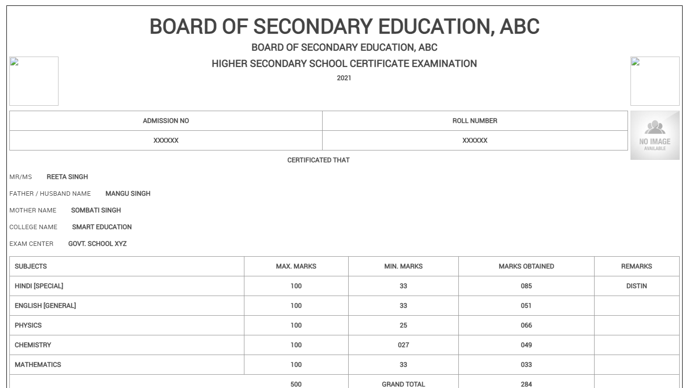 Custom-Design-Marksheet